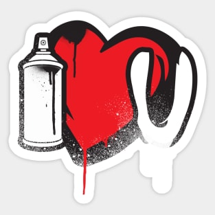 Heart Of spray Art Sticker